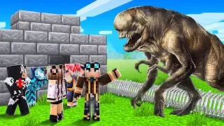 DISTORTED T-REX ATTACCA LA MIA CASA SICURA SU MINECRAFT!