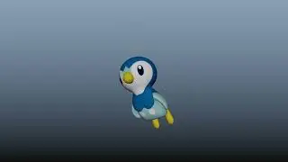 Piplup try to fly | Maya 3d animation