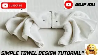How to make a towel animal crab / towel folding design | towel origami 