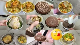 روتين يوم الجمعة ❤️ دجاج معمر بالروز مبخر ومحمر متشبعوش منهو 😋 كيك دارت ضجة كبيرة هاد الايام 👌