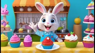 Bunny Opens a Cupcake Shop | Funny and Fun Kids Nursery Rhyme Animation