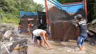 Sand Loading Activities at the Semeru Slope Mine