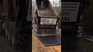 Reverse Drop Spreading Gravel From Dump Truck. Driver Got Skills!!!