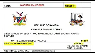 Khomas Mock Exam Paper 2 Grade 11
