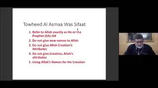 Towheed Al Asmaa Was Sifaat by Imam Naseeb Khan