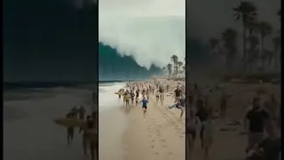 500m tsunami🌊#tsunami #megawave #beach