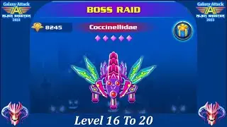 Galaxy Attack: Alien Shooting | New Boss Mode | Boss Raid Mode | Level 16 To 20 | By Apache Gamers