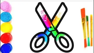 Bolalar uchun qaychi chizish |Drawing scissors for children || Рисование ножницы для детей