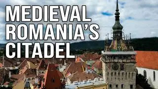 Sighisoara, Mures County, Romania 4K aerial footage
