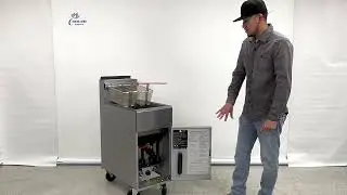 natural gas  Stainless Steel Floor Fryer  Commercial 50 lb Gas Fryer