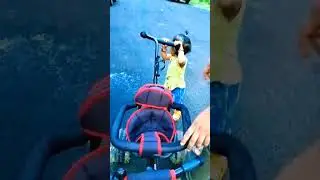 Kuhu loves her cycle let's not to touch any one including mumma papa too 😭😭🥺🥺# cyclelover #trending