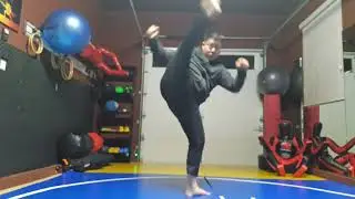 WTD Rear Hook Kick to Front Heel Kick sequential 