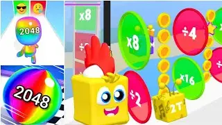 Ball Run 2048 vs Happy Cubes 2048 vs Man Runner 2048 | High Score Gameplay