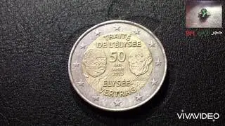 2 EURO TRAITE DE L'ELYSEE &Eacute;LYSEE VERTRAG 2013