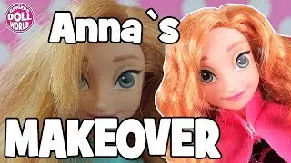 Disney Frozen Anna Doll Hair Makeover How to Curl Doll Hair