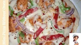 Mini Tikka Pizza Without Oven | Easy Pan Pizza Recipe | Cheesy Snack in 10 Minutes! 🍕✨