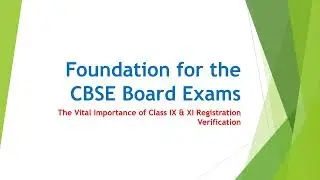 Foundation for the CBSE Board Exams Registration #CBSE #class10 #education #class12 #parentsupport