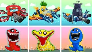 When Hungry Worm & Hungry Snake vs SpongeBob&rsquo;s Flying Fleet | Spongebob Animation