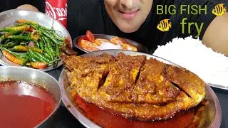 big fish curry | spicy mirchi | rice | cocacola | bharat spicy food |  #foodeatingvideos , #asmr