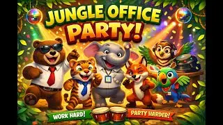 Animals Acting Like Humans 😂 | Jungle Office Funny Party | Cartoon Video