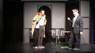 Two kids in a trench coat
