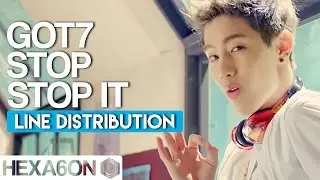 GOT7 - Stop Stop It Line Distribution (Color Coded)