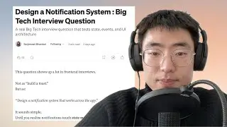 Разработка системы уведомлений: вопрос для собеседования в крупной технологической компании.