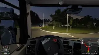 Cozy Night Trucking 🌧️ Heavy Rain & Thunder ASMR | Euro Truck Simulator 2 Relaxing Drive for Sleep
