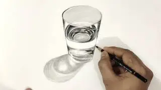 3D Object drawing || Mirror Glass Study || How to draw realistic mirror glass drawing || 1080p |