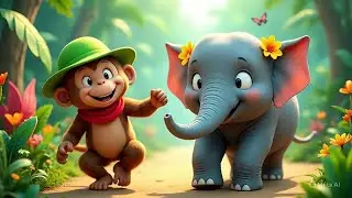 Monkey and trunk hindi cartoon ☺️🥳#MonkeyAndTrunk #CartoonChill #KidsCartoon #FunnyCartoons
