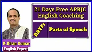 APRJC  , 2022 - General English Grammar - Day - 1, Parts of Speech