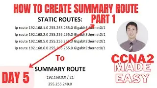 Creating Summary Routes on Networks in Cisco CCNA 2: Day 5 of Part 1