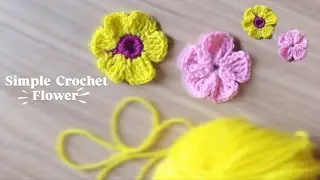 Easy & Simple Crochet Flower for Beginners 🌸| Step by Step #youtube #crochet #flowers #handmade #fyp