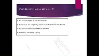 Clinical Laboratory Quality Control & Proficiency Testing MCQs