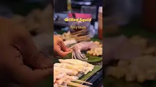 Thailand Street Food #travelthailand4k #streetfood #thaifood #seafood #squid