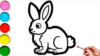 Cute Rabbit Drawing, Painting & Coloring For Kids and Toddlers_ Kids Art