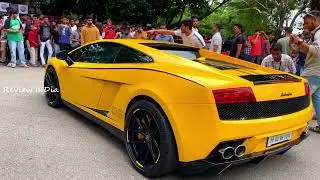 Lamborghini Gallarado LP 560 in Auto Expo Jayciana 2023 | Students gone crazy with supercars