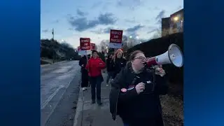 Butler Memorial Hospital nurses picketing for safer conditions in workplace