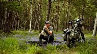 A Bikepacking Coffee Break in a beautiful forest surrounded by Heathland - Silent Relaxing 4K Film