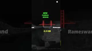 Why is the New Pamban Bridge so important for India? #shorts #pambanbridge #whatiffacts #mapshorts