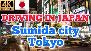 Driving in Japan at night Minato City to Sumida City Tokyo Japan 2022 4k videos
