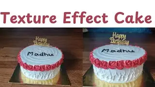 How to give a texture effect on cake? Easy technique 😍 🎂 #cakedecorating #cakedesign
