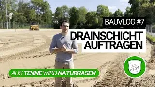 Feinplanum machen und Drainschicht aus Sand auftragen | Bauvlog 7