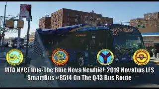 ᴴᴰ⁶⁰ MTA NYCT Bus-The Blue Nova Newbie!: 2019 Novabus LFS SmartBus #8514 On The Q43 Bus Route