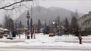 Walking Through Banff Avenue in Banff, Alberta Canada