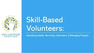 Skills-Based Volunteer Training 2020