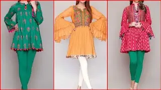 Trendy Short Frock Designs For Summer-Lawn Frock Design 2023(Kapron ke design)