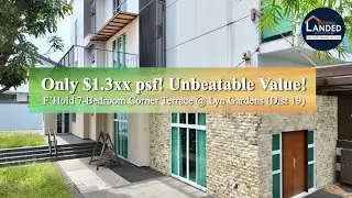 HOT BUY @ Upp Paya Lebar (D19) - Only $1,3XXpsf! F'Hold 3 Storey Corner Terrace with 7 bed 6 bath