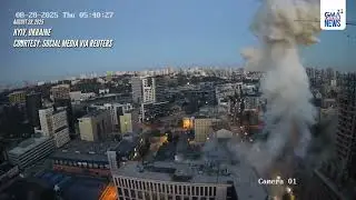 CCTV captures Russian strikes on Ukrainian capital | GMA Integrated News