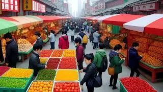 Vibrant Market Vibes: Exploring Changchun's Bustling Market (Non Copy Right-Royalty Free)